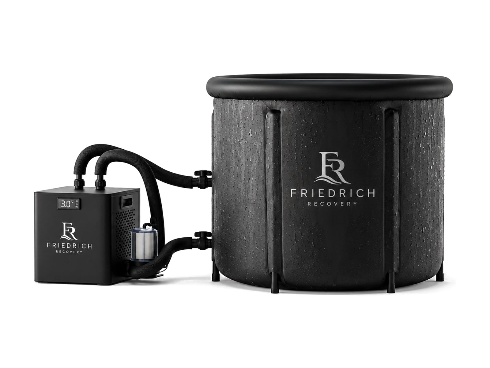 Bañera de hielo móvil de Friedrich Recovery con equipo de frío, filtro y mangueras